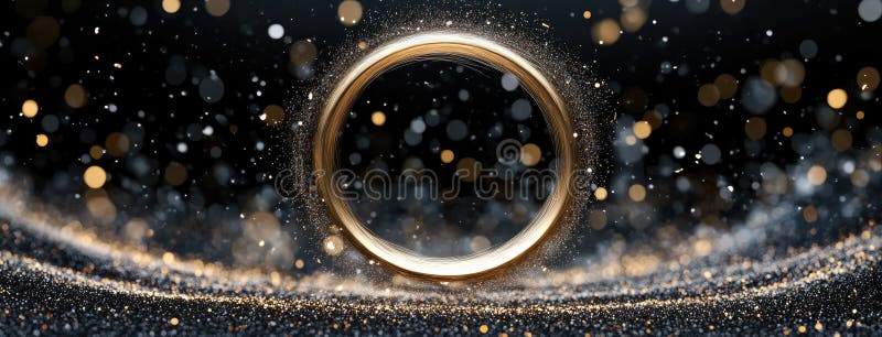 Sparks fly actively in a circular pattern, illuminating the darkness with their bright and captivating display of energy stock photography