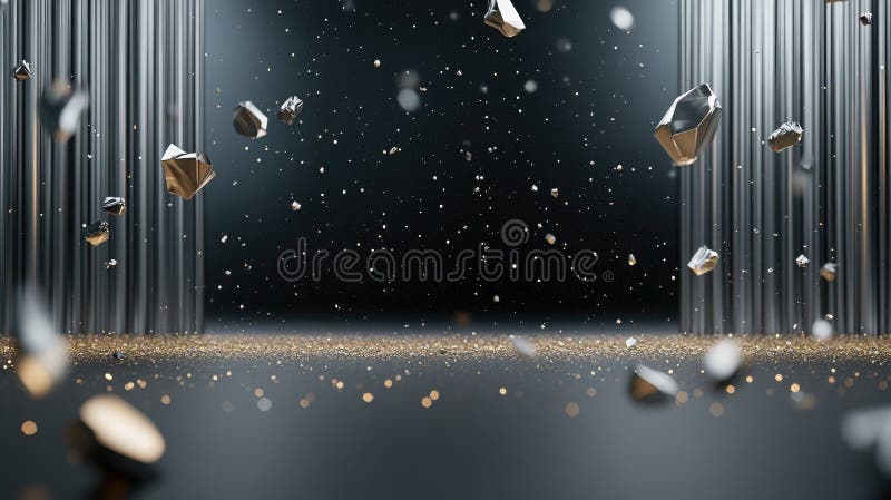 Sparks fly actively in a circular pattern, illuminating the darkness with their bright and captivating display of energy stock illustration