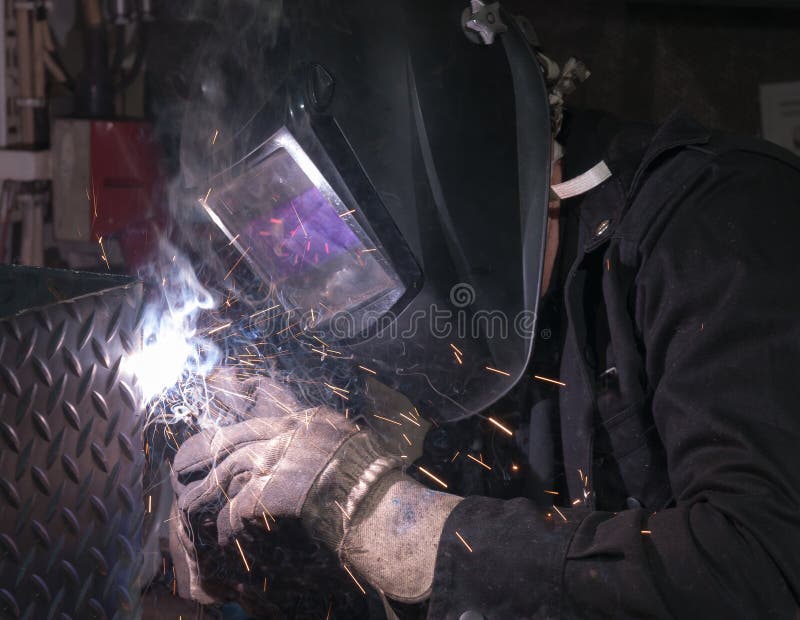 Sparks, Smoke And Light From Welding Royalty Free Stock Image Image 35496356