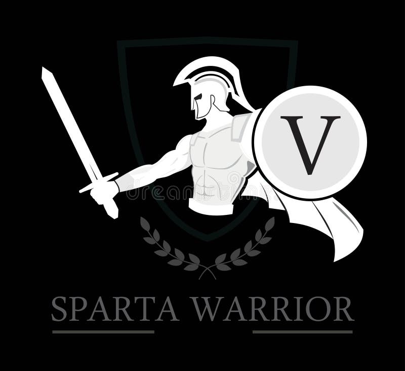sparta ратник Спартанский ратник держа экран и шпагу над t иллюстрация вектора sparta ратник Спартанский ратник держа экран и шпагу над t иллюстрация вектора