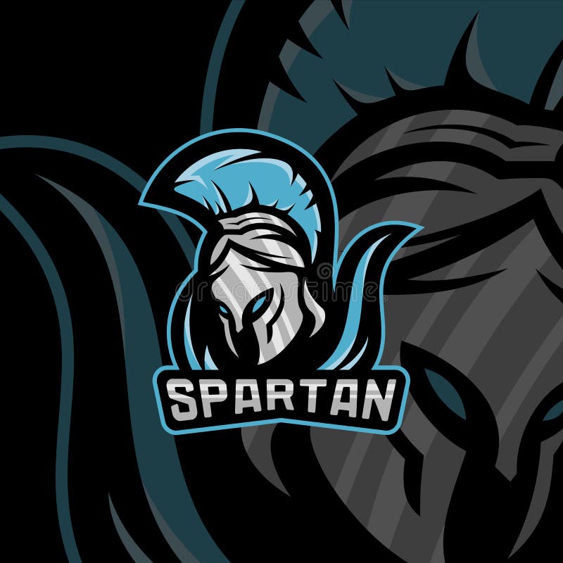 Spartan Logo Vector, Casco De Sparta Stock de ilustración - Ilustración