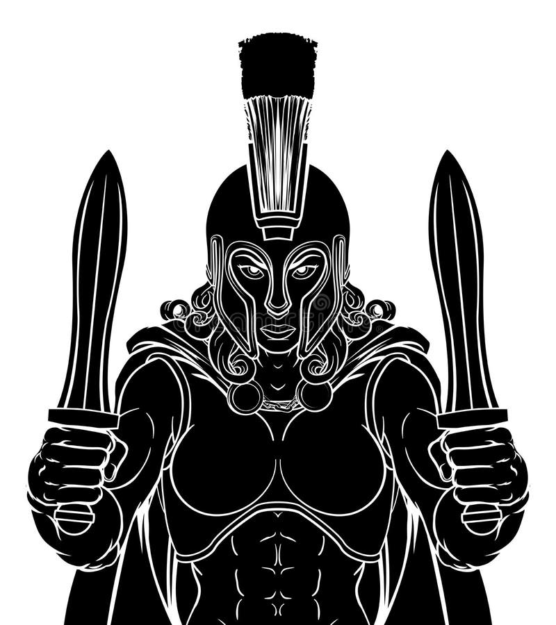 Download Spartan Trojan Female Warrior Gladiator Woman Stock Vector ...