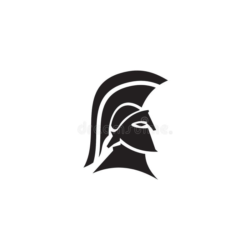 Spartan Warrior Helmet Logo Design Vector Template Stock Vector ...