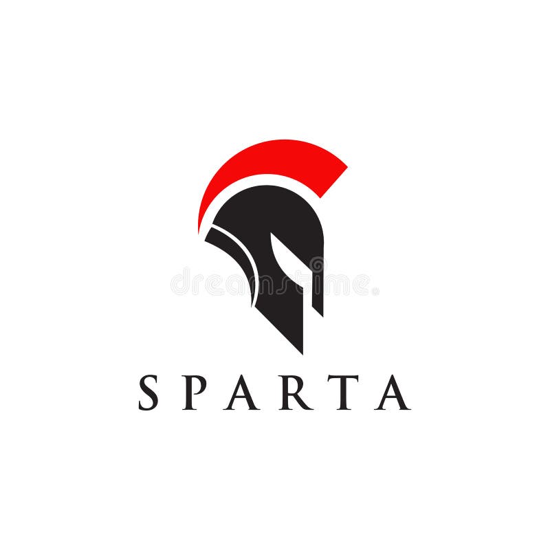 Spartan Warrior Helmet Logo Design Vector Template Stock Vector ...