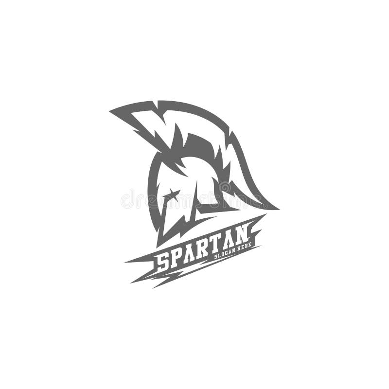 Spartansk illustration för vektor för krigarelogodesign Design för logo för krigaresportlag stock illustrationer Spartansk illustration för vektor för krigarelogodesign Design för logo för krigaresportlag stock illustrationer