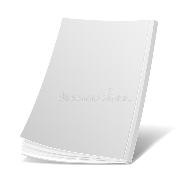 Blank flying white magazine cover, book, booklet, brochure vector template. Illustration paper magazine and realistic mockup for book and magazine. Blank flying white magazine cover, book, booklet, brochure vector template. Illustration paper magazine and realistic mockup for book and magazine