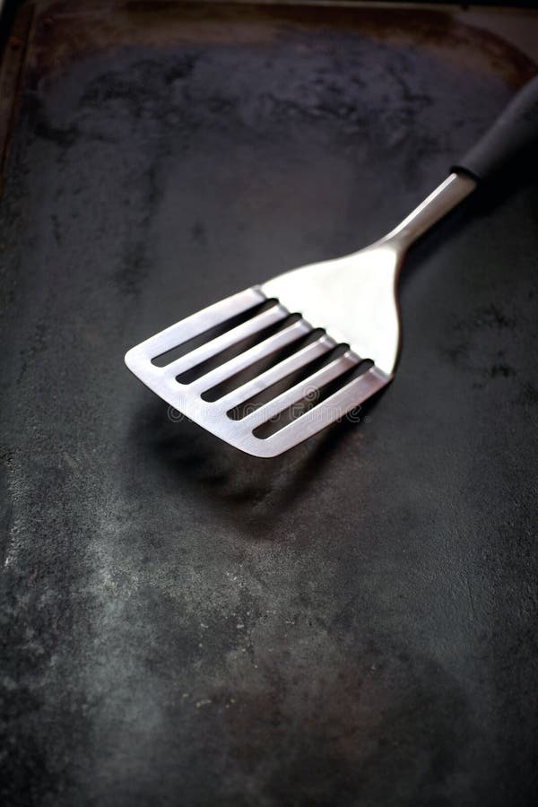 Spatula and pan stock image. Image of preparation, spatula 58305231