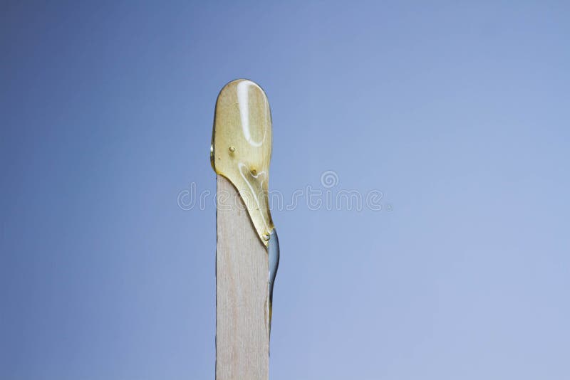 Spatula and Sugar Paste.Shugaring with Sugar. Waxing Stock Photo