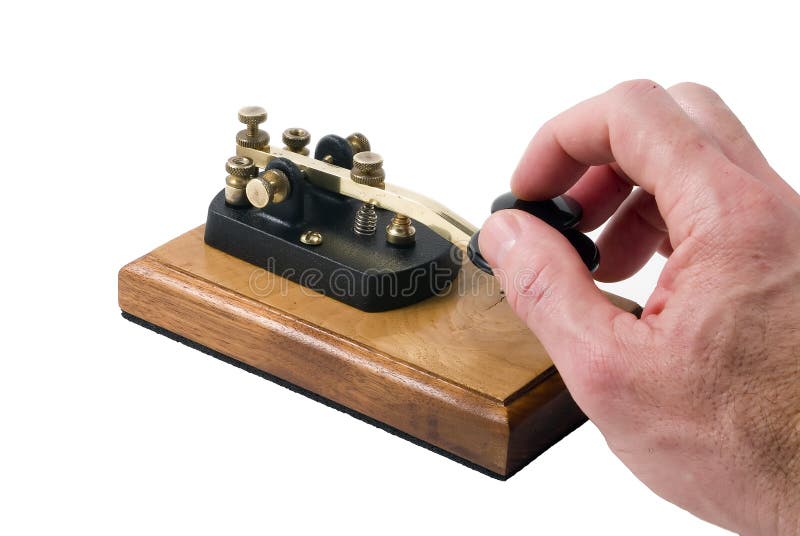 Spaß mit altem Kommunikationshilfsmittel lizenzfreie stockfotografie