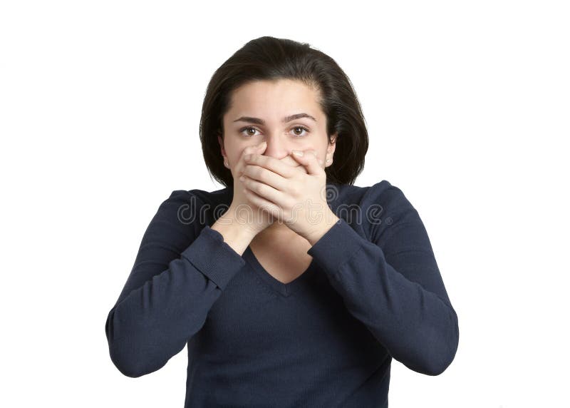 Speak no evil royalty free stock photography
