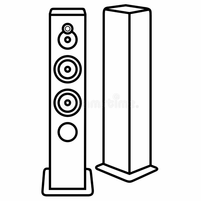 Speaker Bass System Dynamics Sound Acoustics Stock Vector