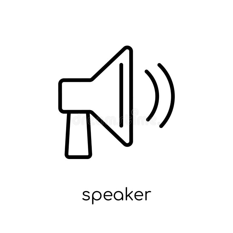Speaker Icon from Collection. Stock Vector Illustration of line, loud