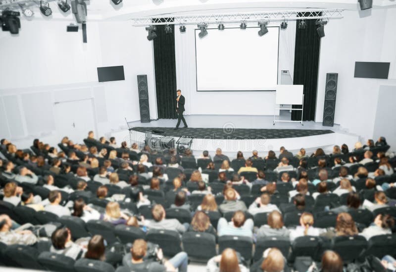 Speaker at Presentation. stock photography