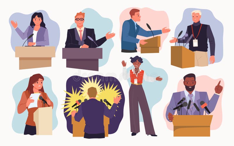 Speaker Speak from Podium at Public Event Set Politicians Speaking Speaker Speak from Podium at Public Event Set Politicians Speaking