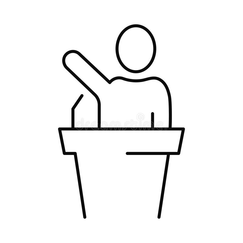 Speaker, Speech, Man, Leader, Speaker Icon Stock Vector Illustration