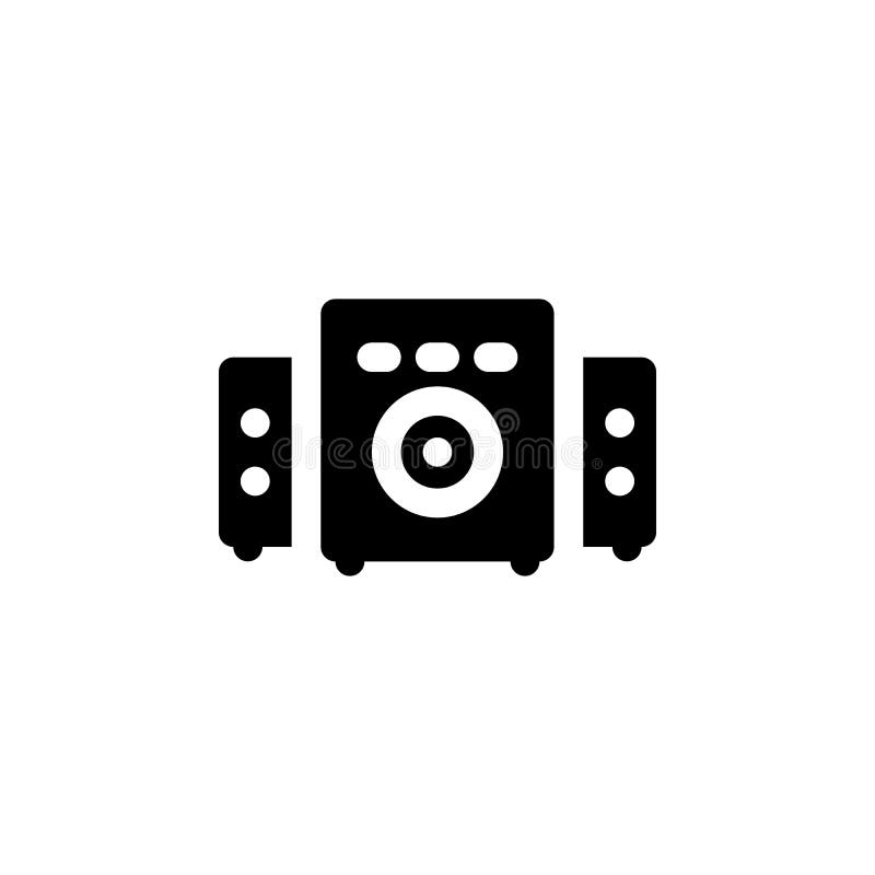 Speaker vector icon. computer component icon solid style. perfect use for logo, presentation, website, and more. simple modern stock illustration