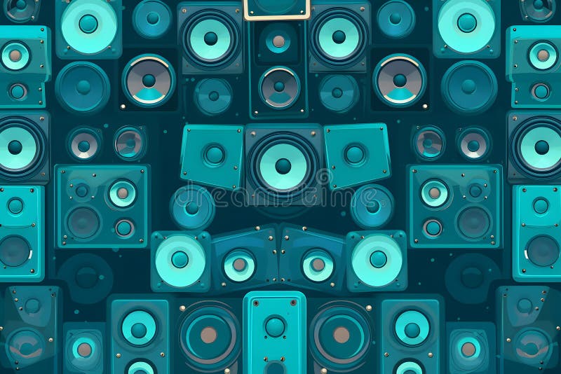 Speakers on the Background of an Abstract Light. Neural Network AI