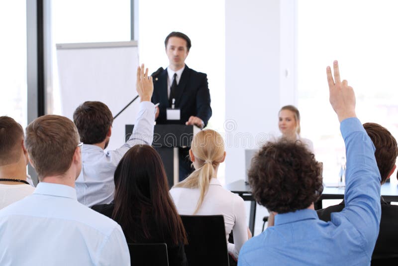 Speakers at Business Meeting Stock Image Image of businessman