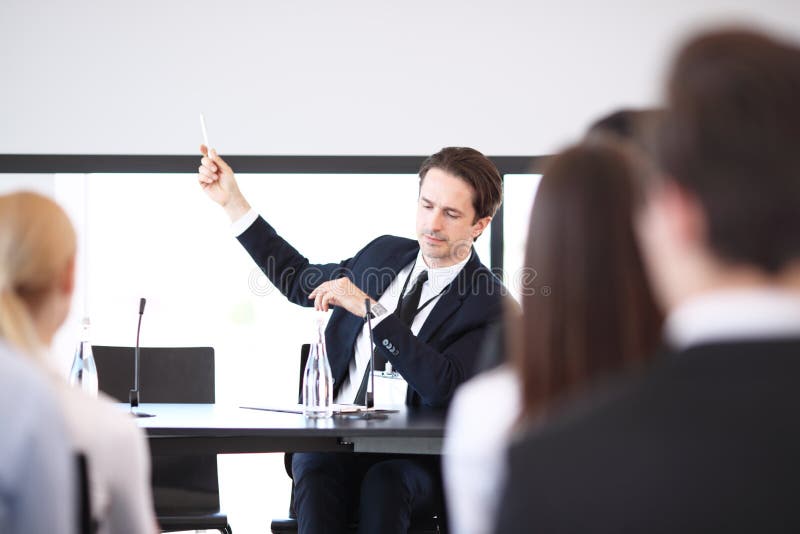 Speakers at Business Meeting Stock Image Image of discussion, manager