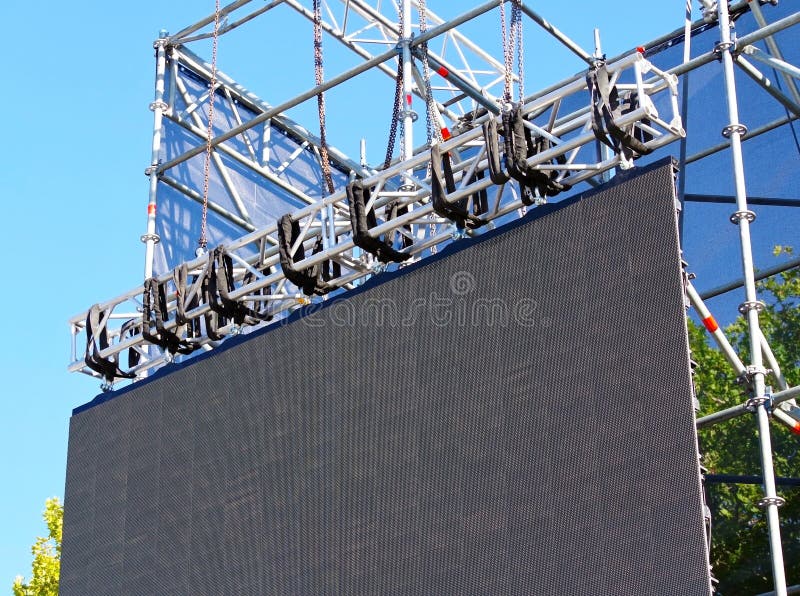 Speakers Hanging for an Outdoor Concert Stock Image Image of dynamic