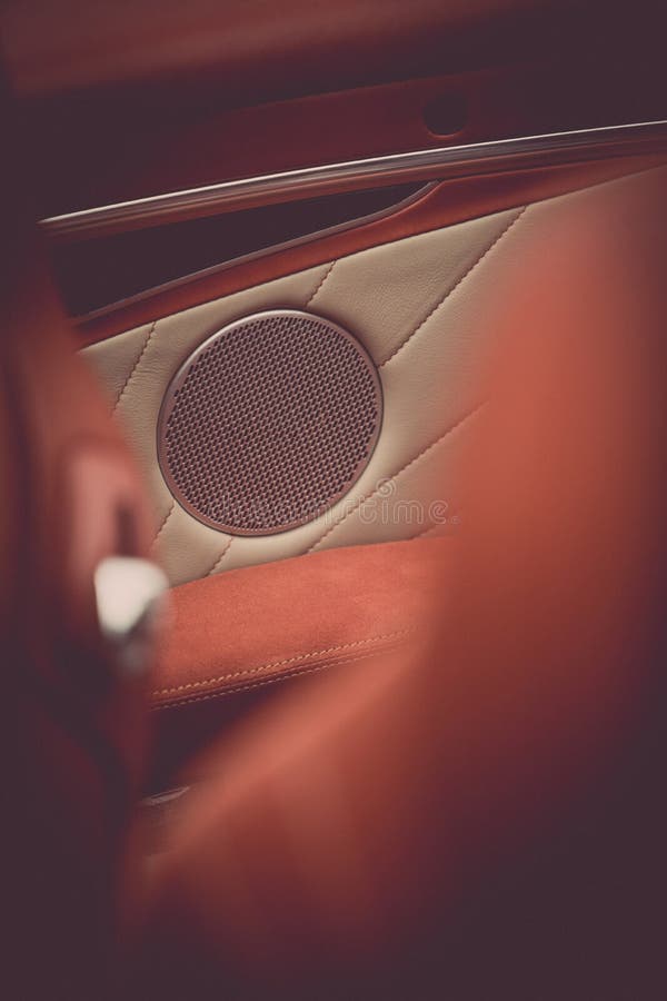 Speakers Inside a Modern Luxury Car Stock Image Image of equipment