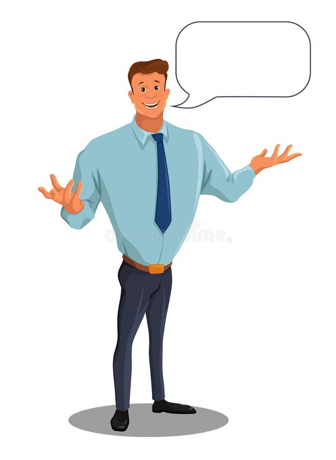Speaking man 1 stock vector. Illustration of office 182639035