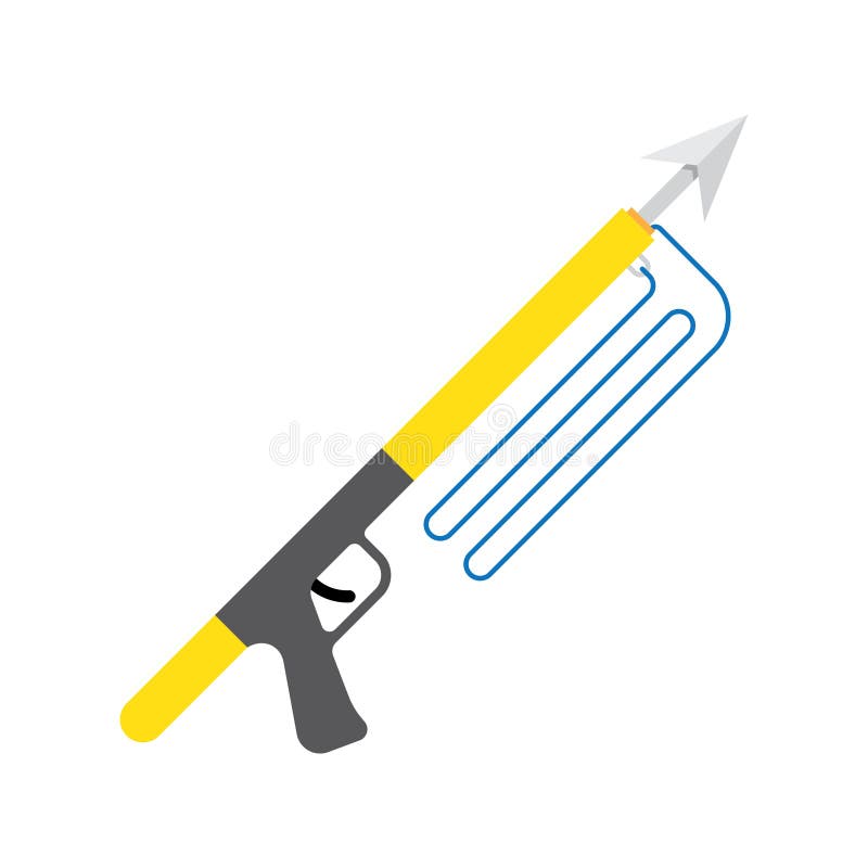 Spear Gun or Harpoon Weapon Stock Vector - Illustration of hobby, harpun:  85204153