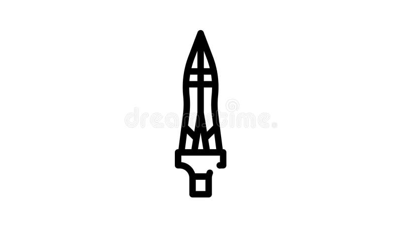 Spear of longinus black icon animation
