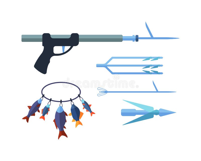 Speargun illustration stock illustration. Illustration of handle - 74180788