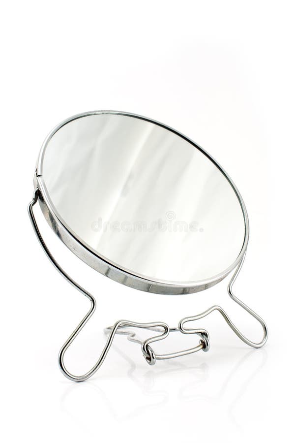 Specchio d'argento di bellezza fotografie stock