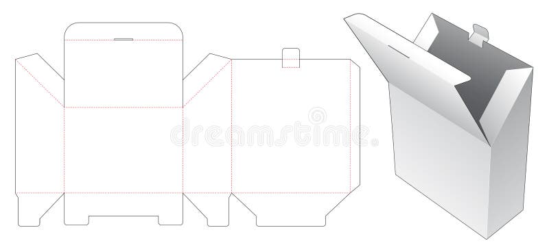 Special cardboard packaging die cut template vector illustration