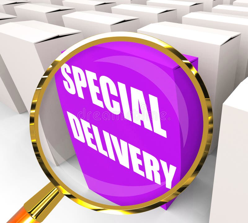 Special Delivery Packet Shows Secure and Important Shipping Stock Illustration Illustration of