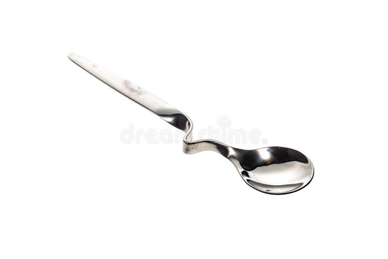 Special Design Silver Tea Spoon Isolated on White. Stock Image Image