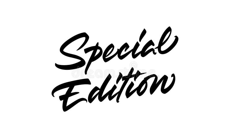 Special Edition Vector Lettering Stock Vector - Illustration of