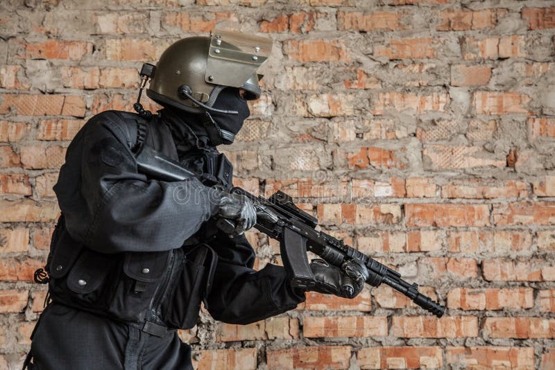 Special forces operator stock image. Image of spetsnaz 57838941