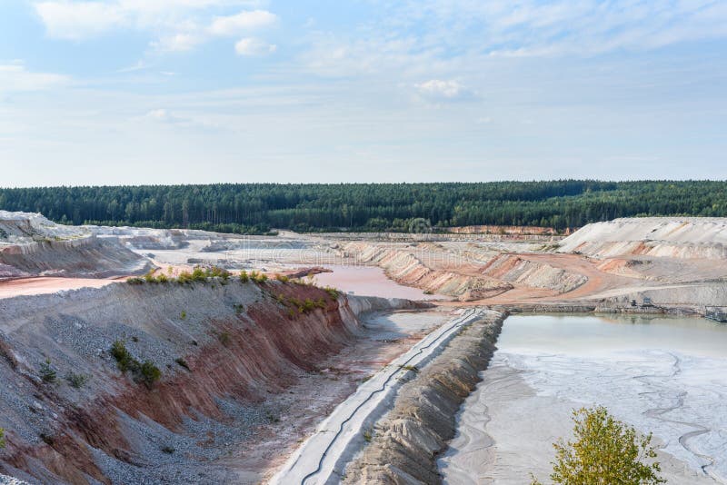 A Special Landscape after Human Intervention in Czechia Stock Image
