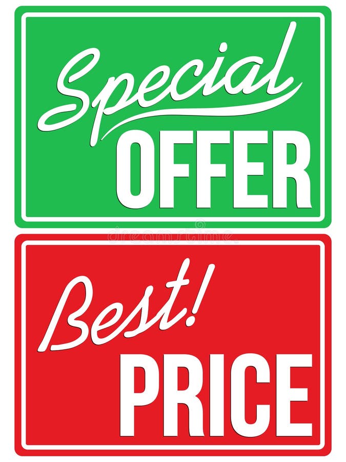 Special Offer And Best Price Store Signs Stock Vector Image 39444357