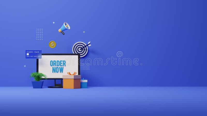 Special offer concept with 3d illustration. Realistic 3d rendered design. Gift boxes, computer. vector illustration