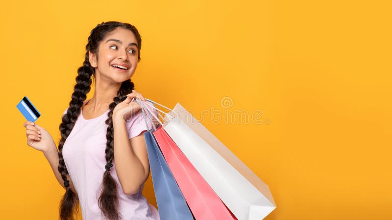 Online Shopping And Sale Items Gifts, Shopping Bags, Credit Cards