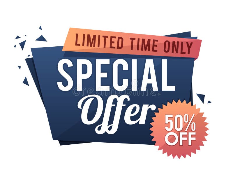 Special Offer Sale Paper Tag Or Banner Design Stock Illustration