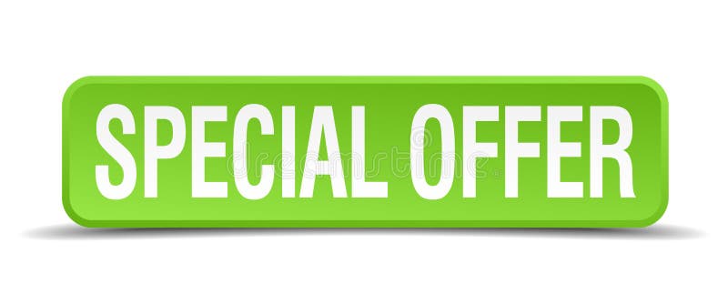Special offer button stock illustration