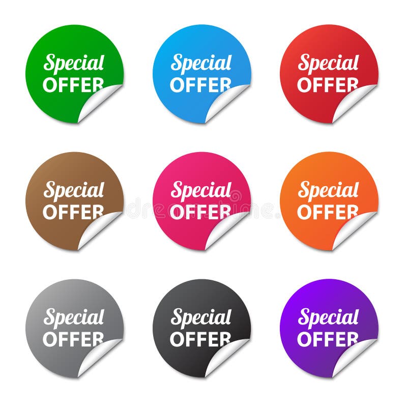 Special offer stickers royalty free illustration