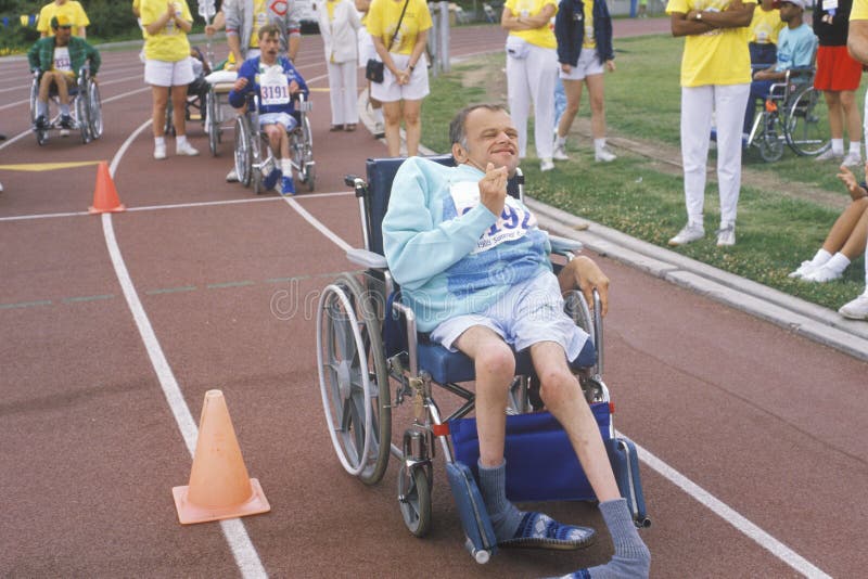 Special Olympics Athlete In Wheelchair Editorial Photography Image
