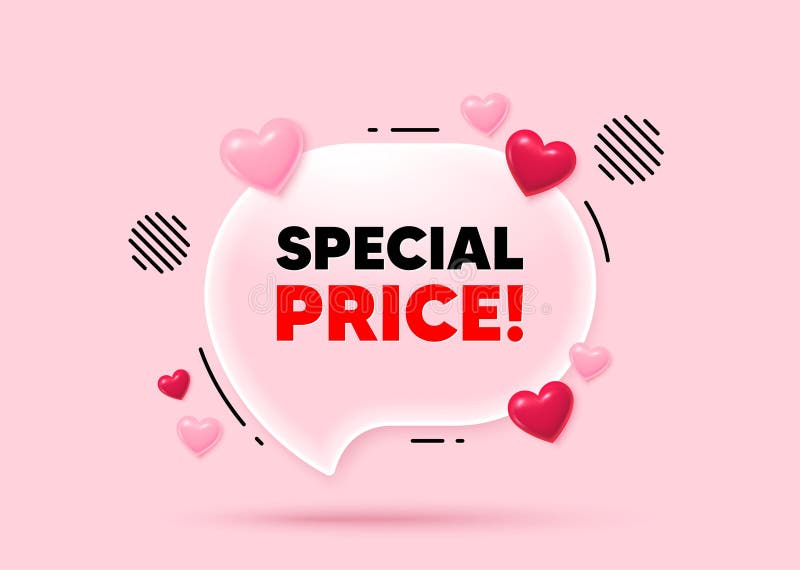 Special price symbol. Sale sign. Glass speech bubble. Vector royalty free illustration
