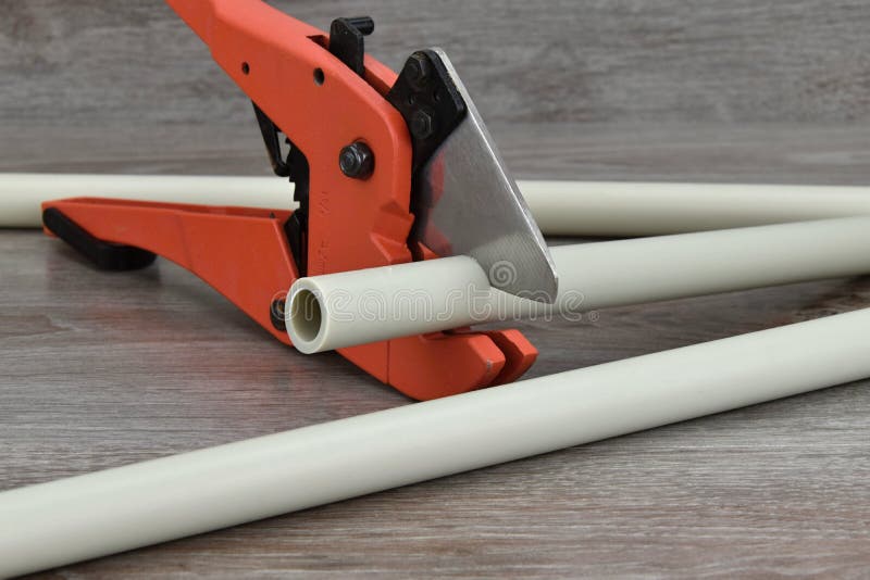 Plastic Pipe Welder. Components Making Water Pipes and Special Scissors