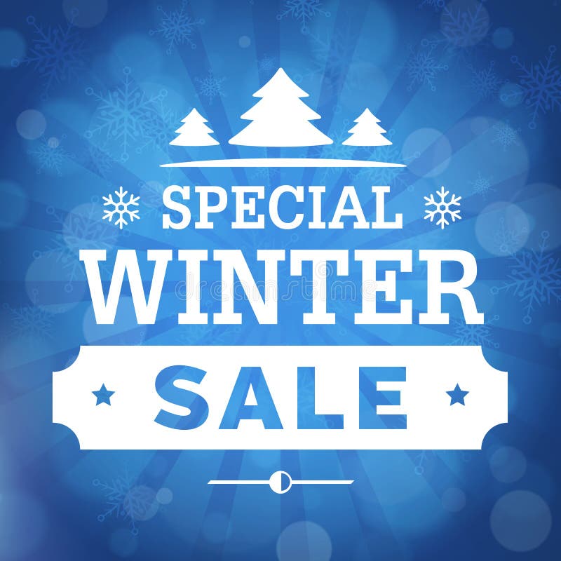 Special winter sale poster background stock illustration Special winter sale poster background stock illustration