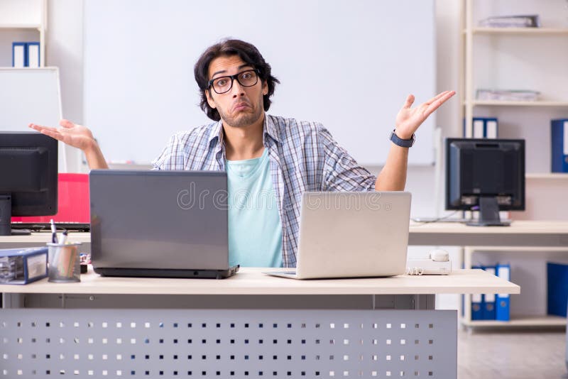The it specialist working in the office royalty free stock image