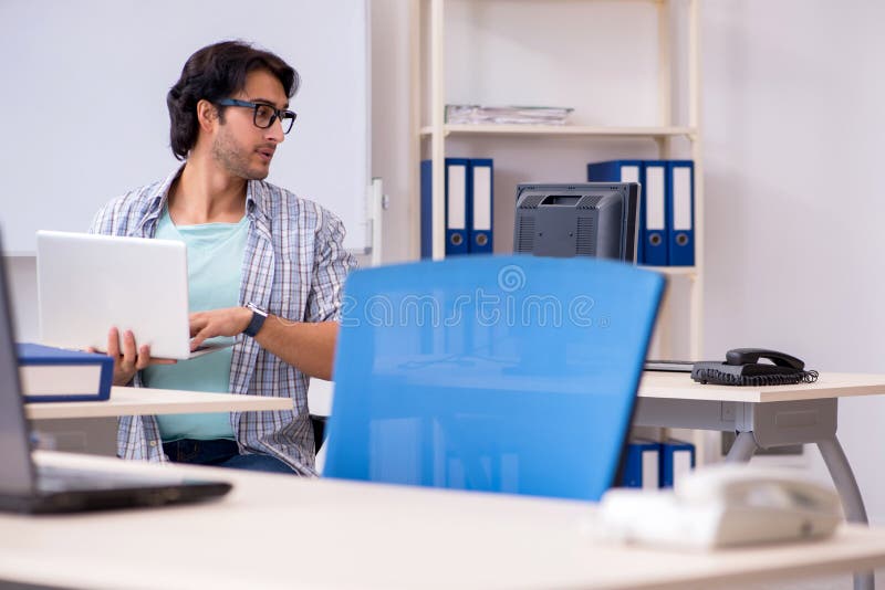 The it specialist working in the office royalty free stock images