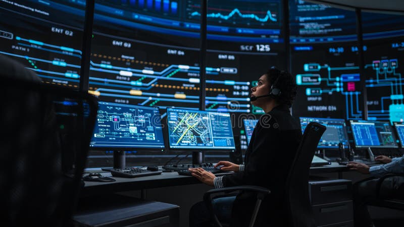 Specialisti del supporto tecnico IT e programmatore di software che lavorano su computer in fotografie stock