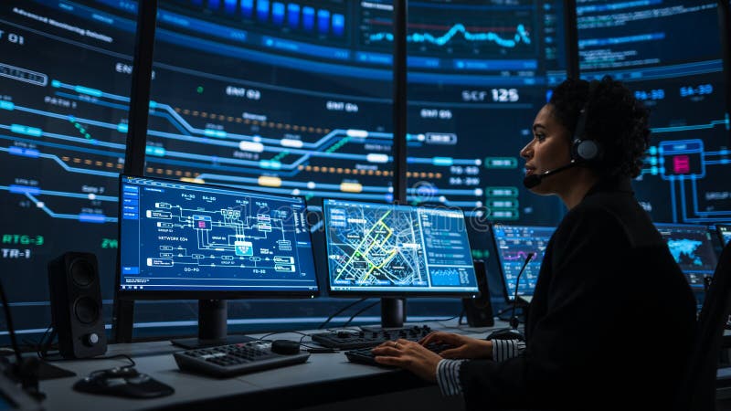Specialisti del supporto tecnico IT e programmatore di software che lavorano su computer in immagini stock libere da diritti